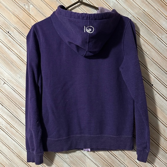 10Tree Purple Full Zipper Embroidered Logo Growing Optimism Hooded Sweater Plant - Picture 7 of 7